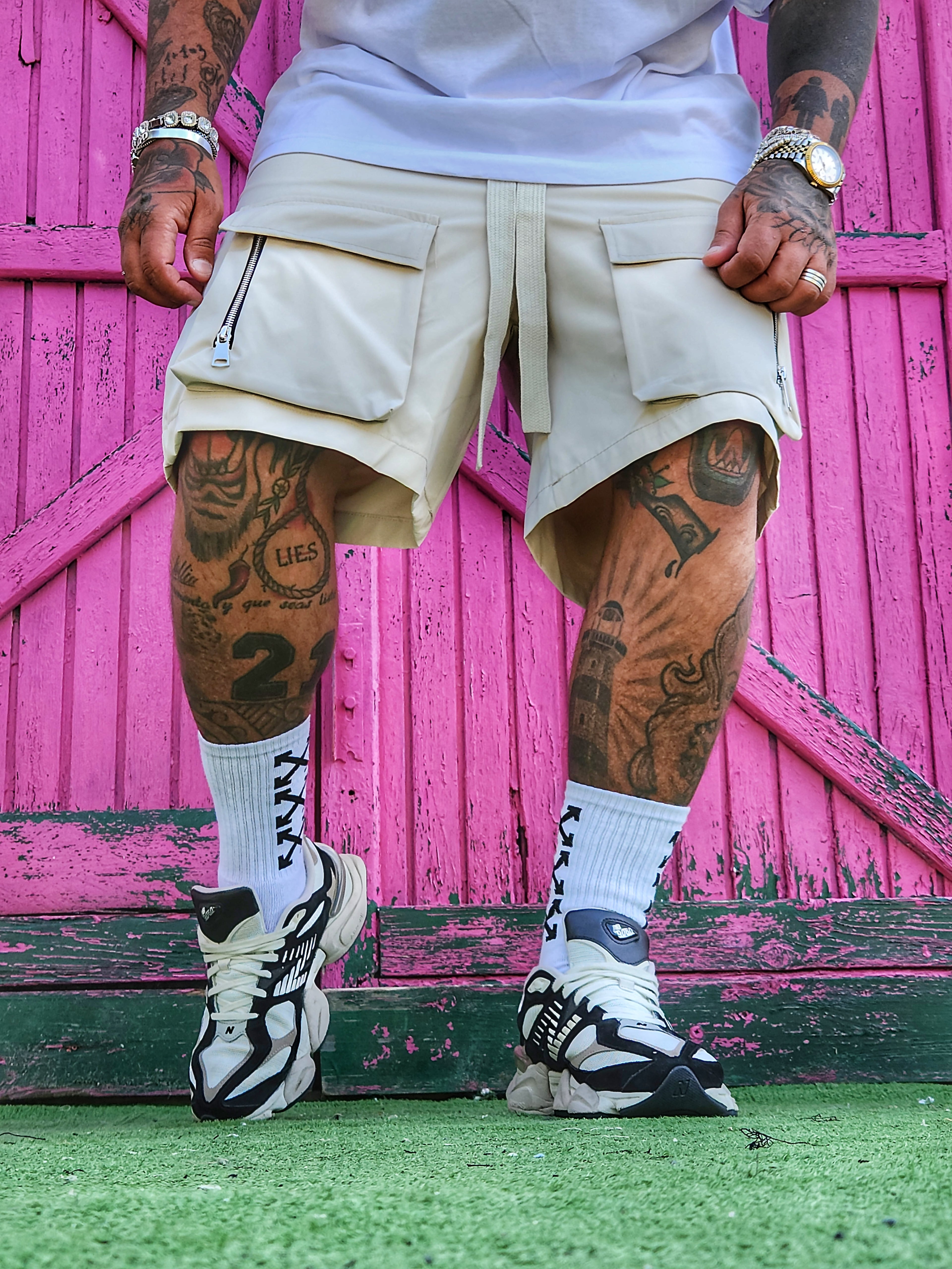 Bermuda Tasconi Zip Beige