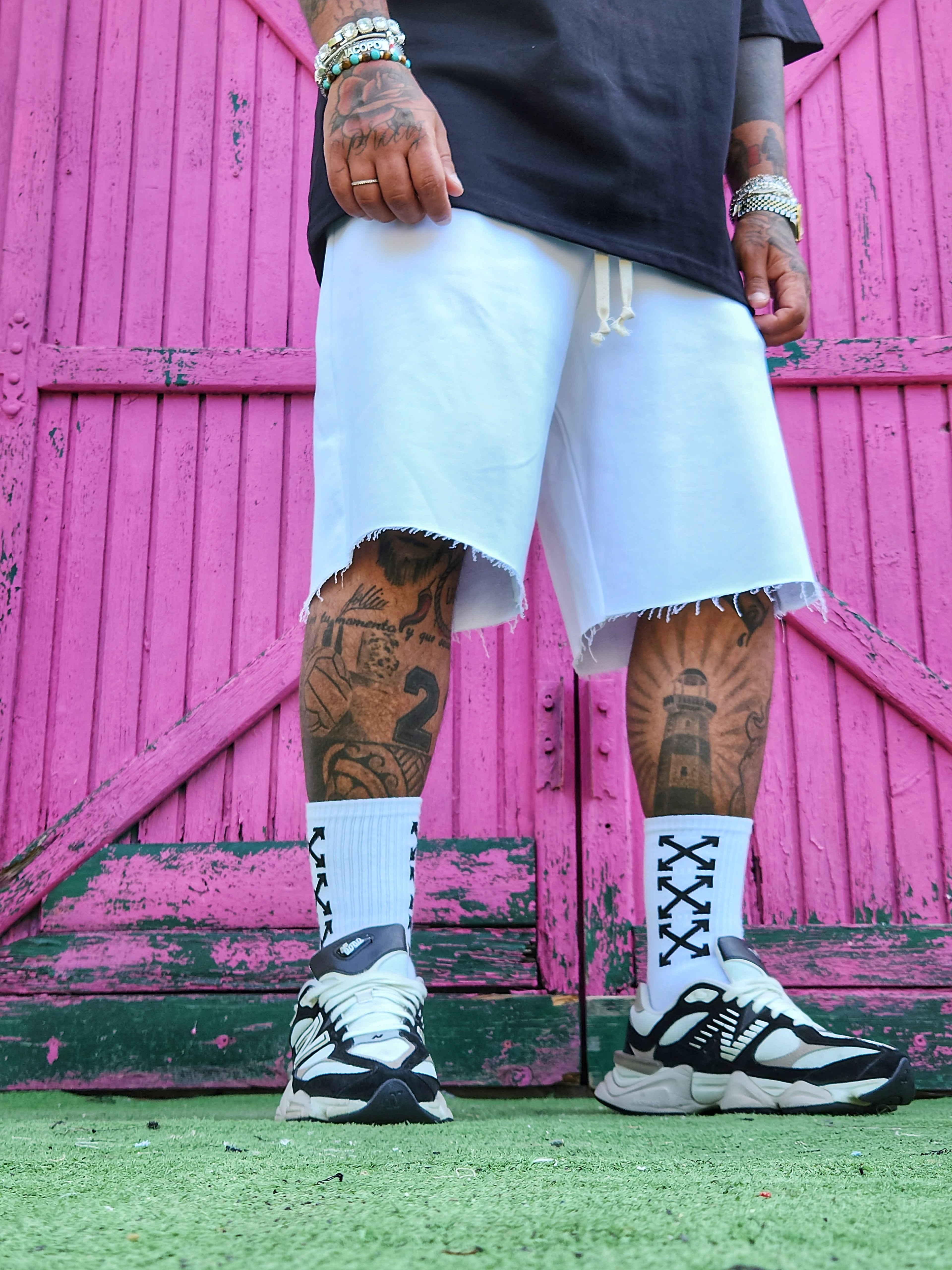 Bermuda Tuta Sfrangiato White