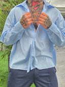 Camicia Taglio Vivo Sky