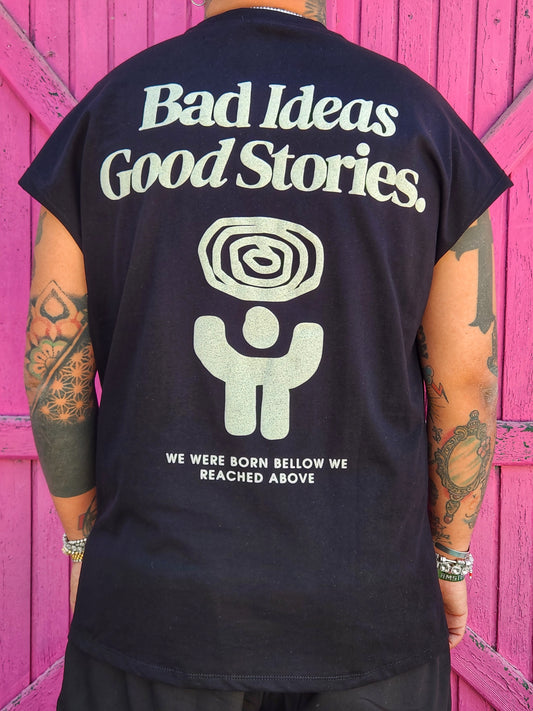 T-Shirt Smanicata Bad Ideas Black
