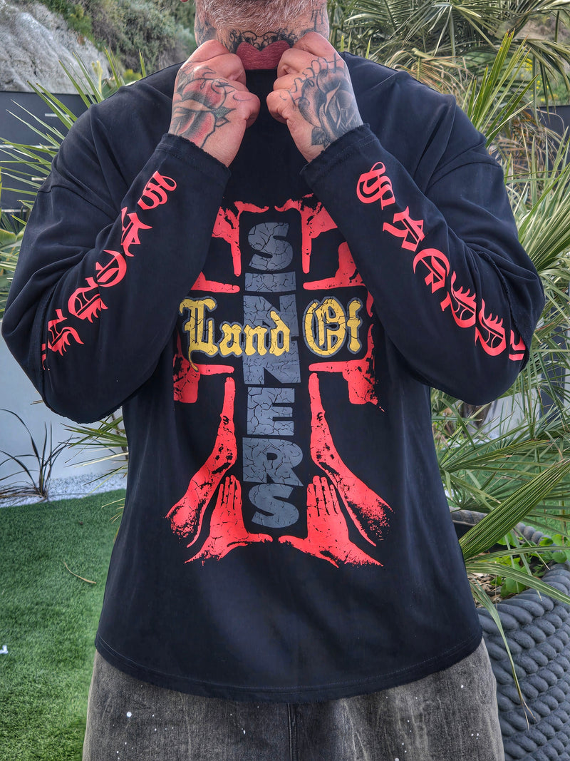 T-Shirt Raglan Land Off Black