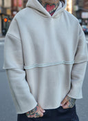 Felpa Taglio Vivo Beige