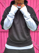 Felpa Maniche Raglan Black