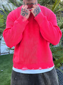 Maglione Sfrangiato Fragola