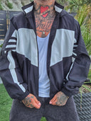 Giacca No Wind Stripe Black/White