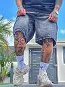 Bermuda Jeans Marmorizzato Grey