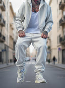 Completo Tuta Zip Grey