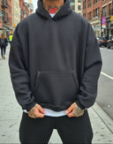 Felpa Over Cropped Black