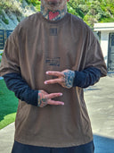 T-Shirt Raglan Vibes Brown