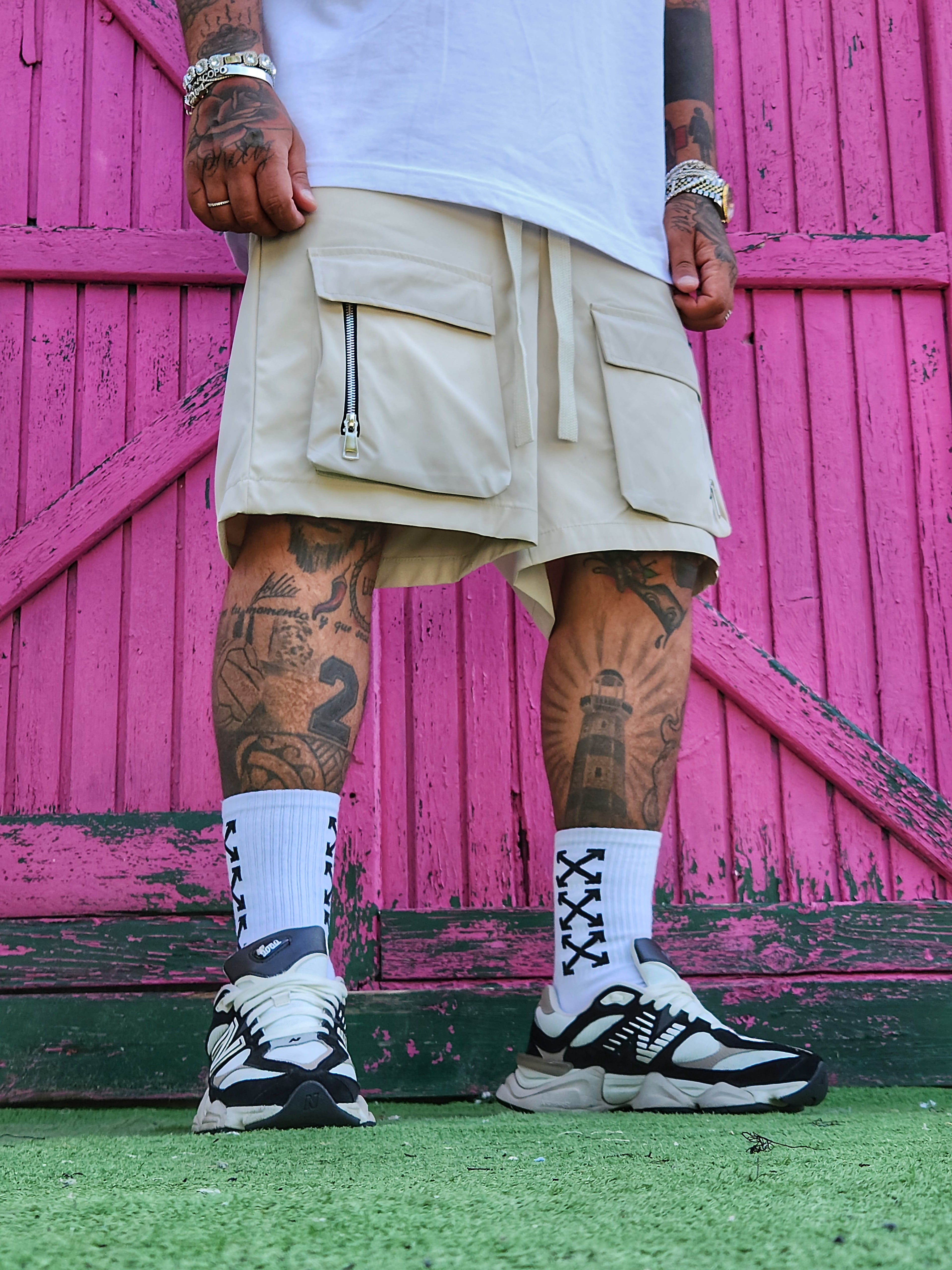 Bermuda Tasconi Zip Beige