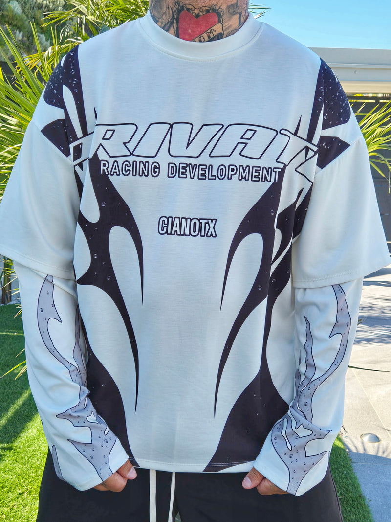 T-Shirt Raglan Private Deluxe White