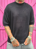 T-Shirt Maglina Traforata Paris Black