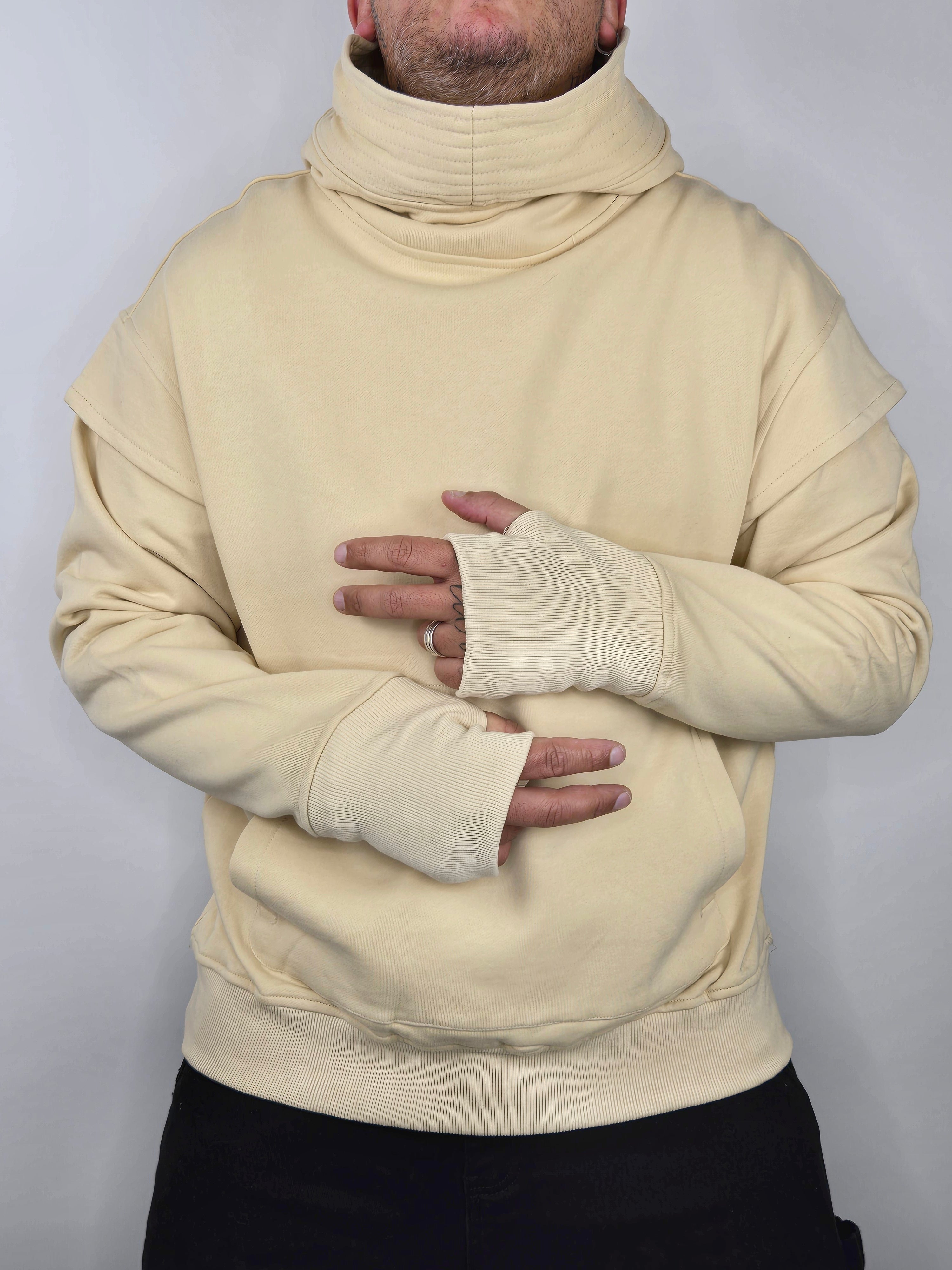 Felpa Theo Collo Alto Beige