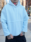 Felpa Taglio Vivo White