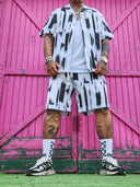 Completo Benzema White 2 pezzi camicia + bermuda