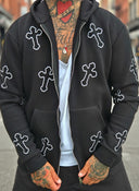 Felpa Zip Cross Black