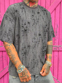 T-Shirt Diamond Sfrangiata Grey