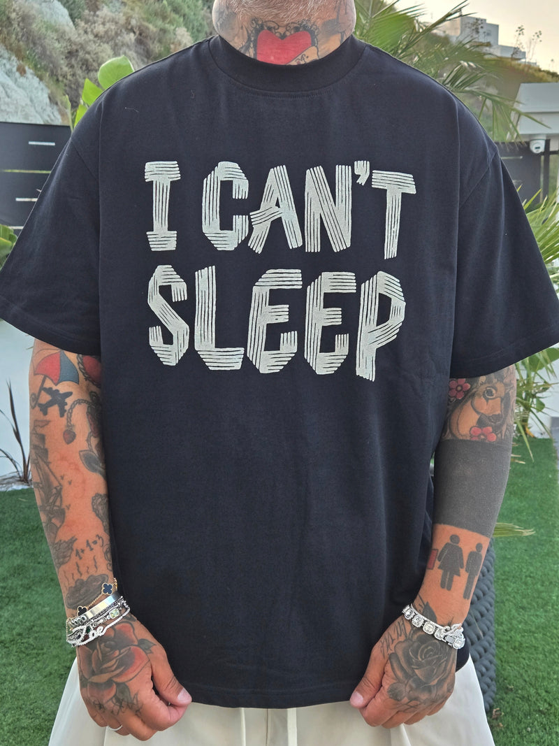 T-Shirt Can't Sleep Black
