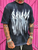 T-Shirt Savage Black Fumè