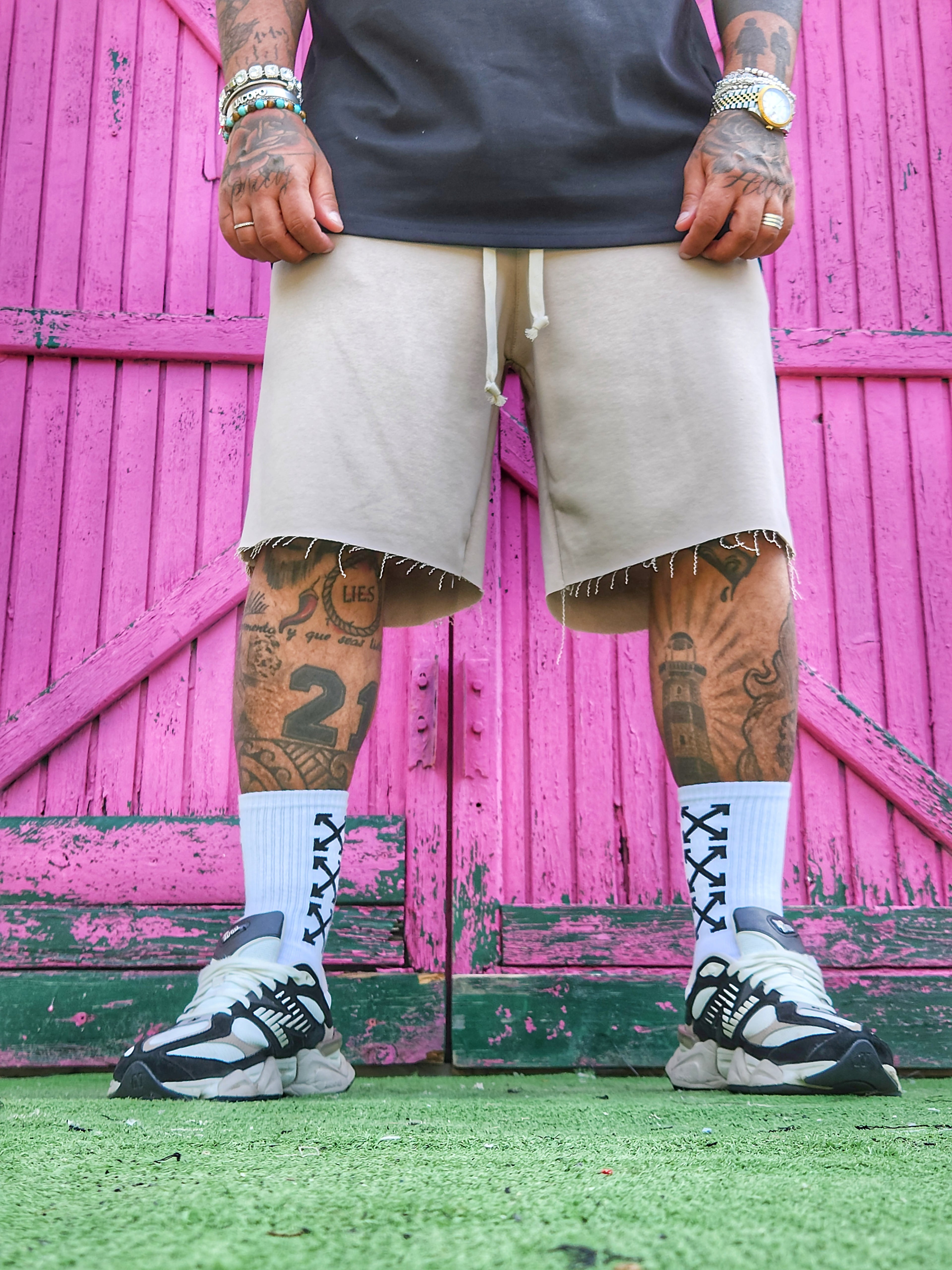Bermuda Tuta Sfrangiato Beige