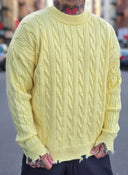 Maglione Sfrangiato Yellow