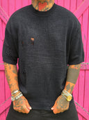 T-Shirt Maglina Sfrangiata Black