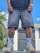 Bermuda Jeans Marmorizzato Grey