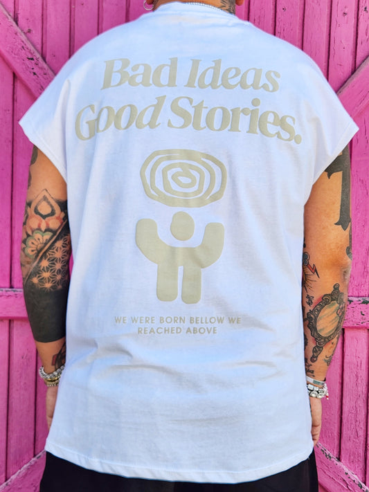 T-Shirt Smanicata Bad Ideas White