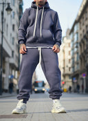 Completo Tuta Felpato Piombo