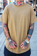 T-Shirt Arrotondata Cammello