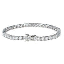 Bracciale Tennis Bianco Argento 3mm