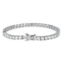 Bracciale Tennis Bianco Argento 5mm