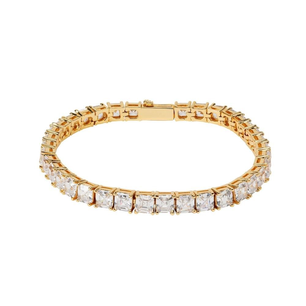 Bracciale Tennis Bianco Oro 3mm